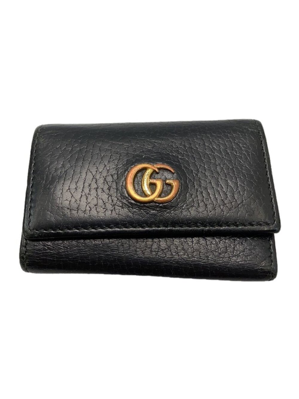 Gucci Key Case Wallet Leather Black